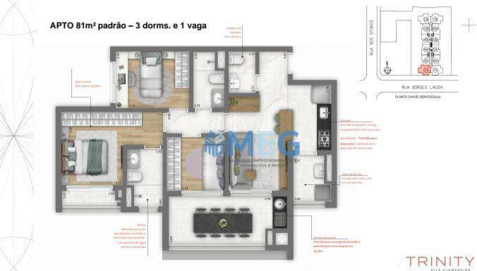 Apartamento à venda com 3 quartos, 81m² - Foto 4