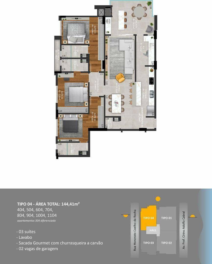 Apartamento à venda com 3 quartos, 147m² - Foto 16