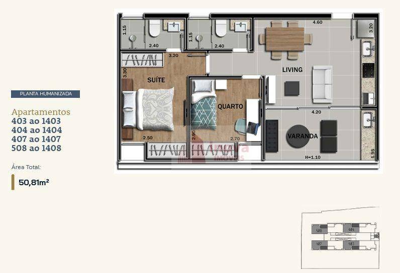 Apartamento, 2 quartos, 51 m² - Foto 15