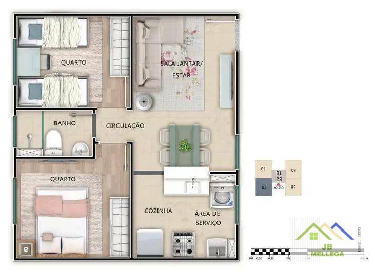 Apartamento à venda com 2 quartos, 46m² - Foto 12