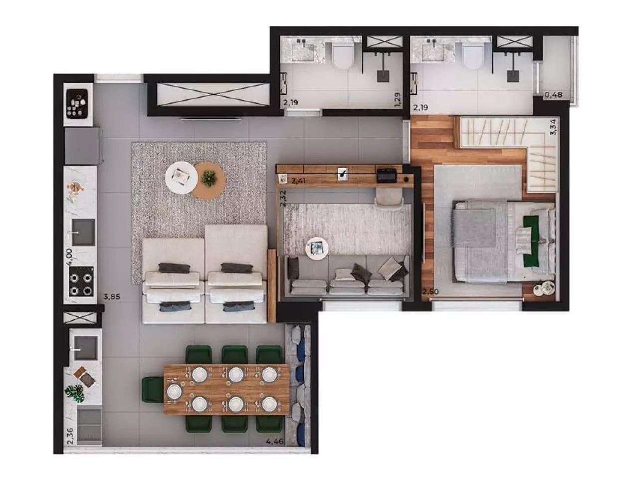 Apartamento à venda com 2 quartos, 3756m² - Foto 32