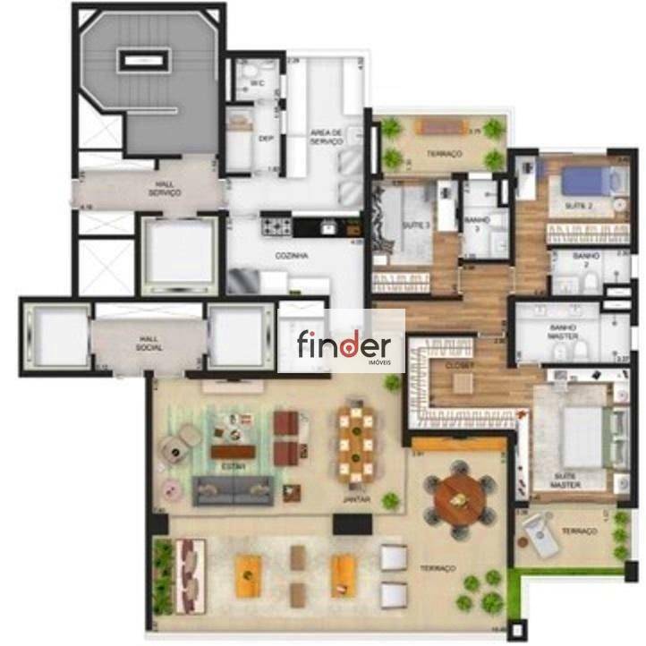 Apartamento à venda com 3 quartos, 208m² - Foto 23