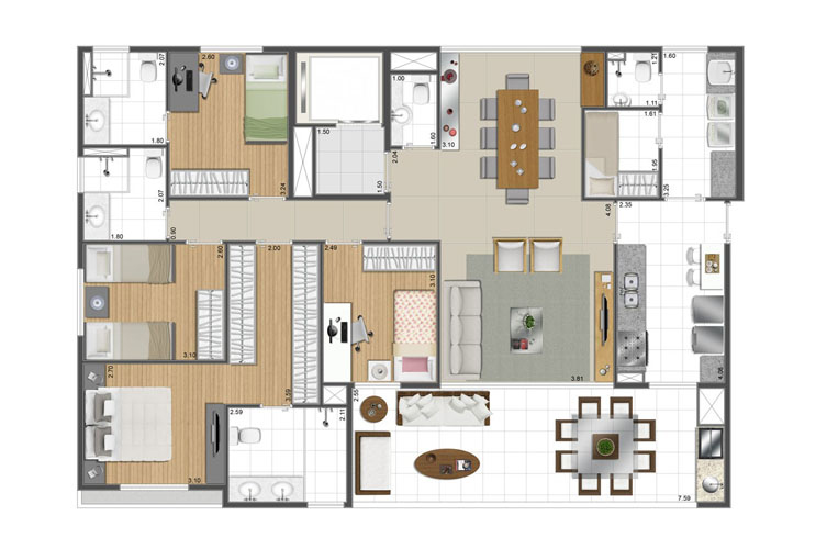 Apartamento à venda com 4 quartos, 149m² - Foto 13