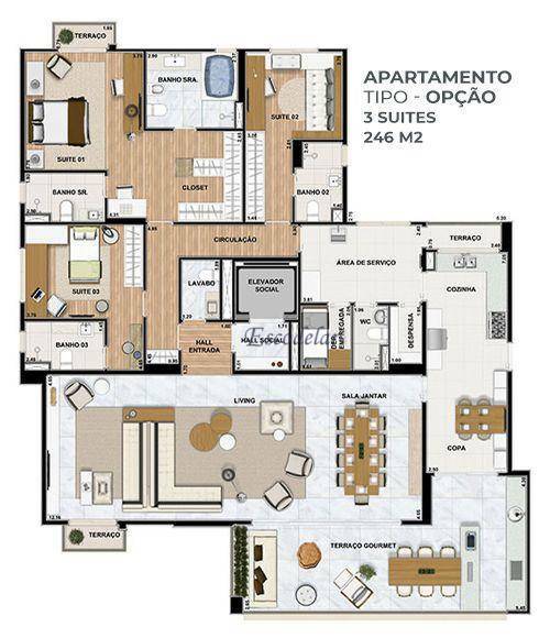 Apartamento à venda com 4 quartos, 246m² - Foto 13