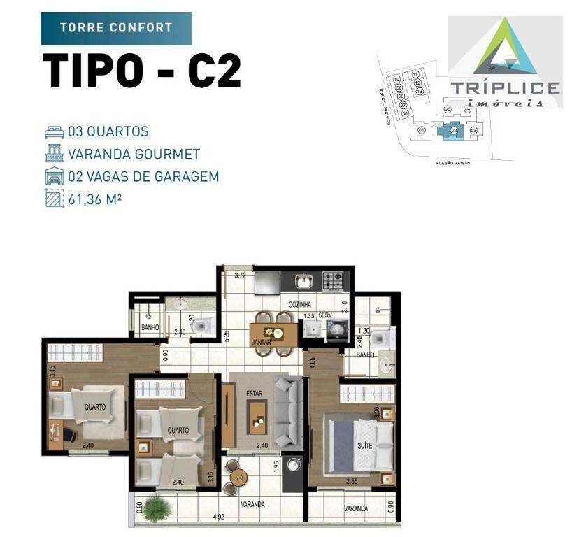 Apartamento à venda com 2 quartos, 48m² - Foto 33