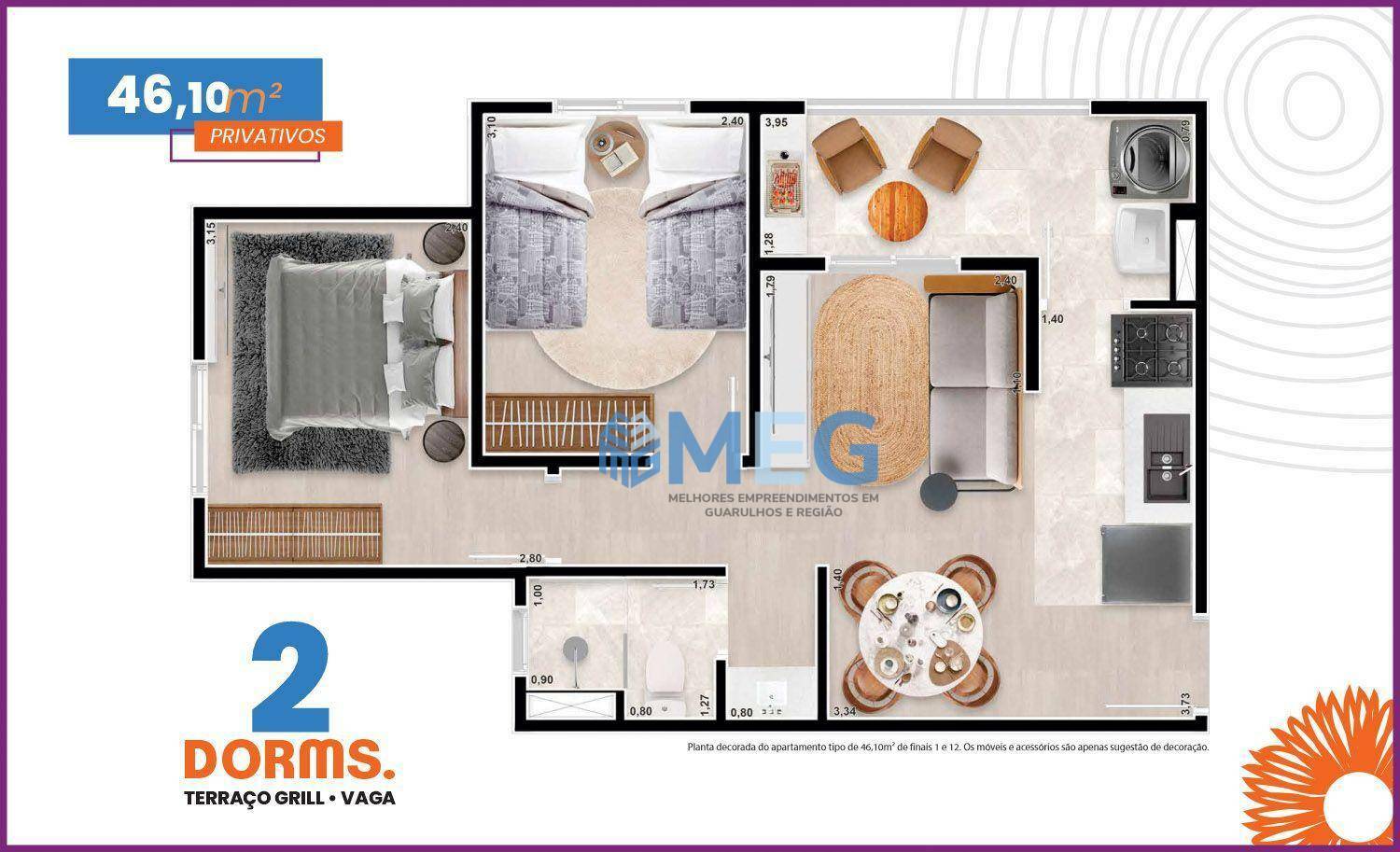 Apartamento à venda com 2 quartos, 46m² - Foto 23