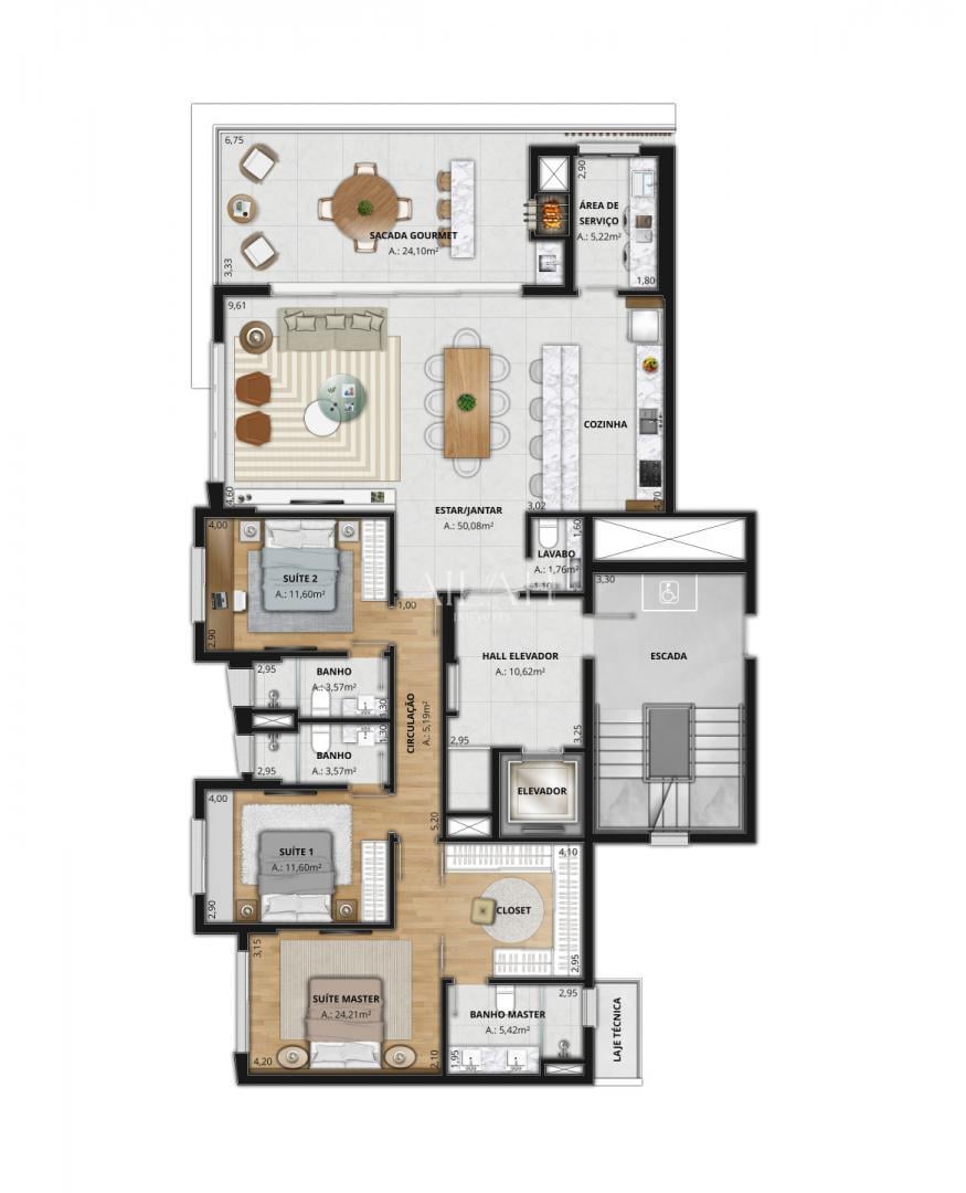Apartamento à venda com 3 quartos, 170m² - Foto 24