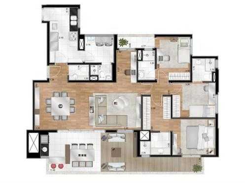 Apartamento à venda com 3 quartos, 145m² - Foto 2