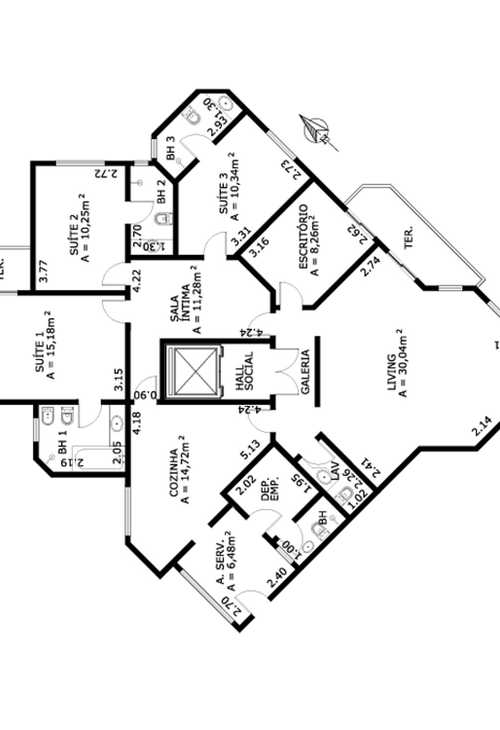 Apartamento à venda com 3 quartos, 166m² - Foto 2