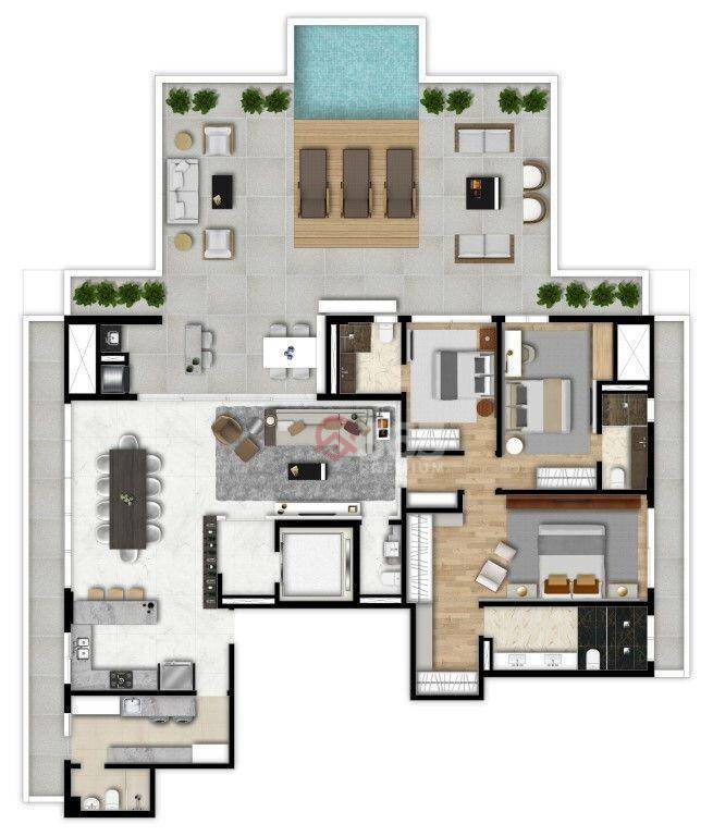 Apartamento à venda com 3 quartos, 161m² - Foto 16