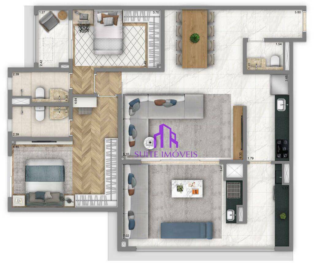 Apartamento à venda com 3 quartos, 188m² - Foto 18