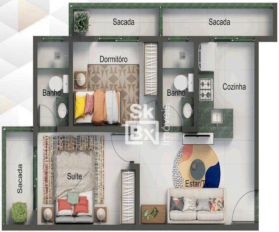 Apartamento à venda com 2 quartos, 47m² - Foto 9