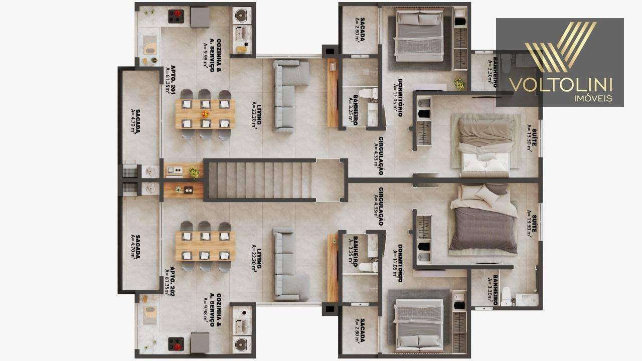 Apartamento à venda com 2 quartos, 82m² - Foto 5