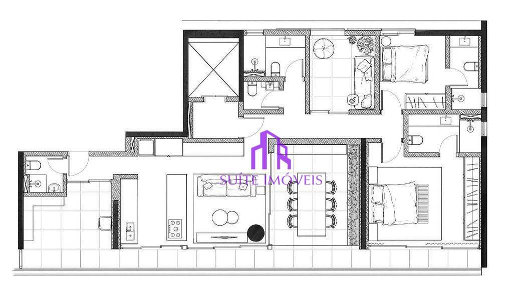 Apartamento à venda com 2 quartos, 148m² - Foto 4