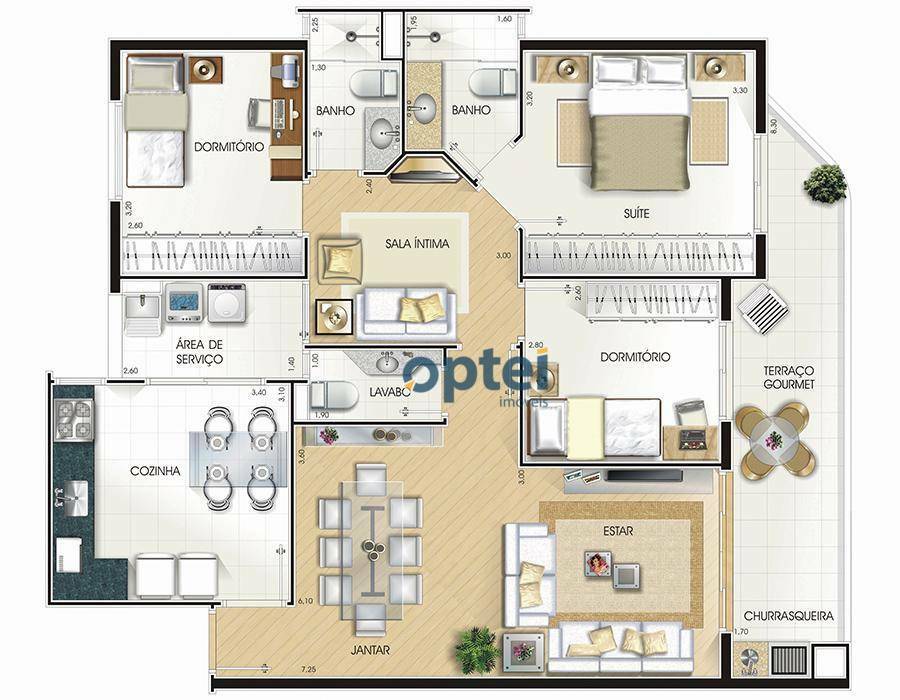 Apartamento à venda com 3 quartos, 199m² - Foto 14