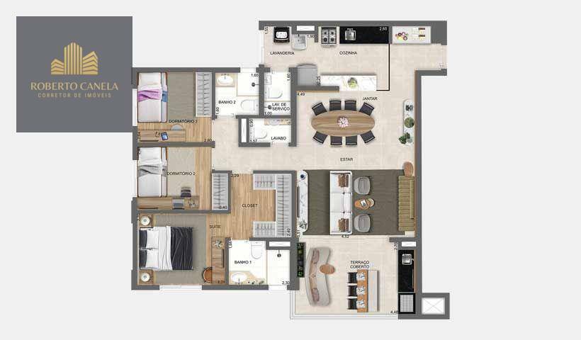 Apartamento à venda com 4 quartos, 106m² - Foto 4