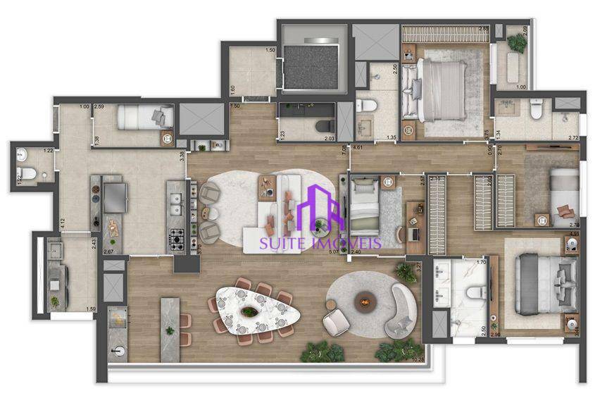 Apartamento à venda com 4 quartos, 164m² - Foto 4