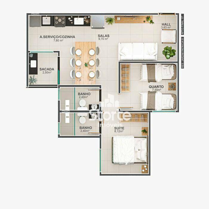 Apartamento à venda com 2 quartos, 53m² - Foto 13