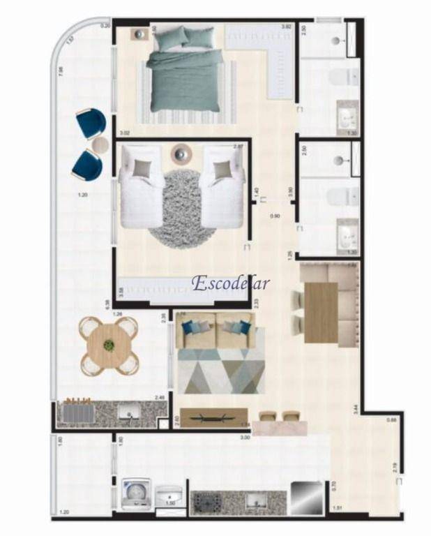 Apartamento à venda com 2 quartos, 80m² - Foto 21