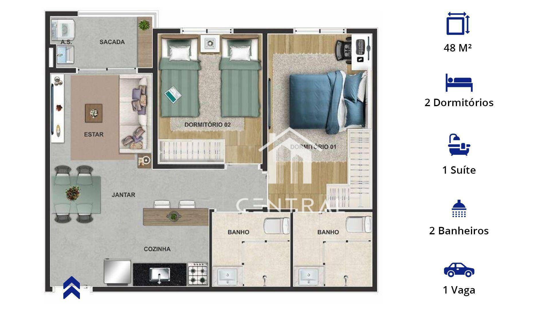 Apartamento à venda com 2 quartos, 50m² - Foto 25