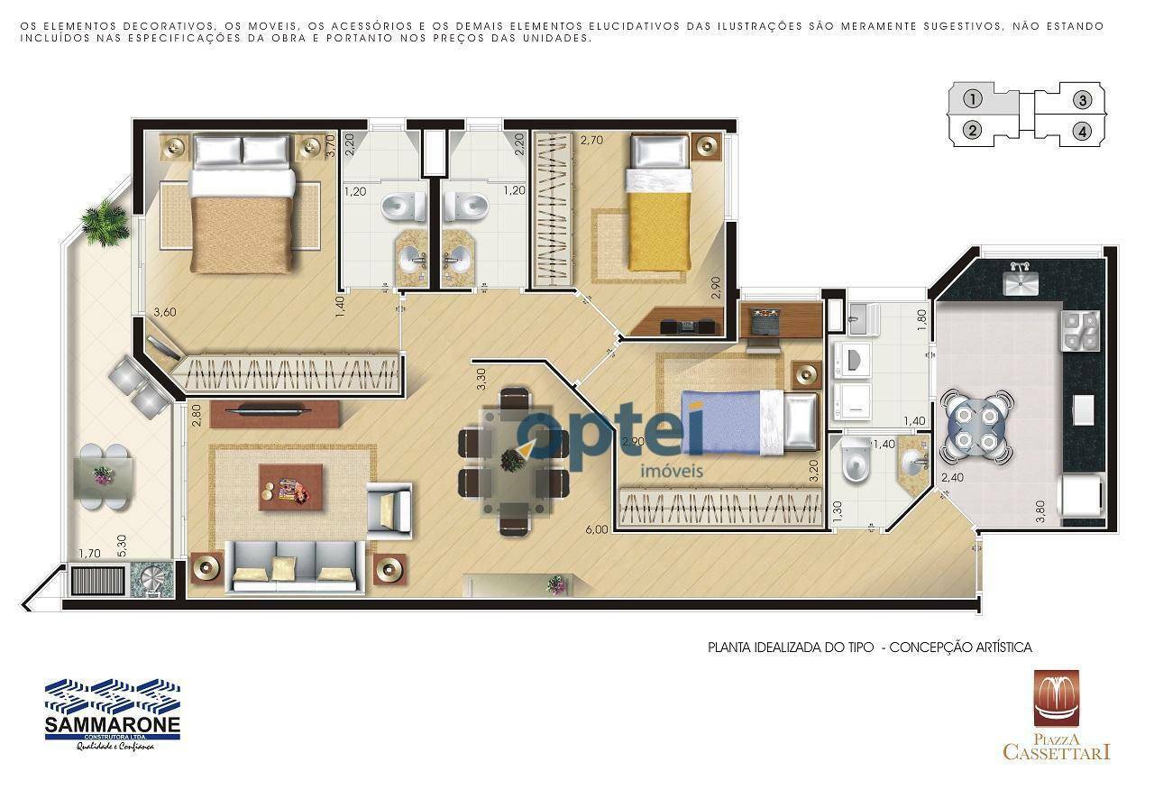 Apartamento à venda com 3 quartos, 88m² - Foto 6