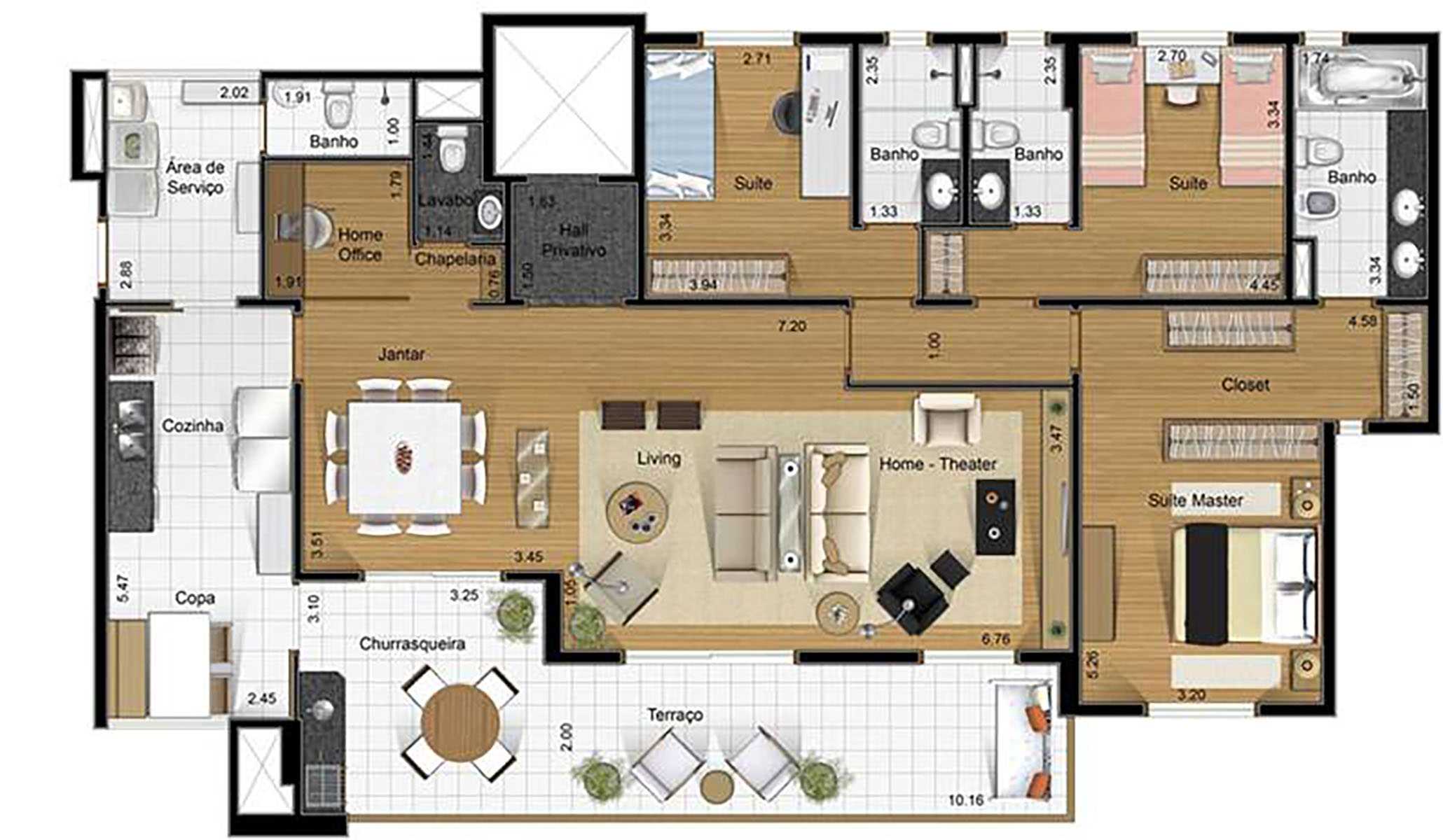 Apartamento à venda com 3 quartos, 163m² - Foto 2