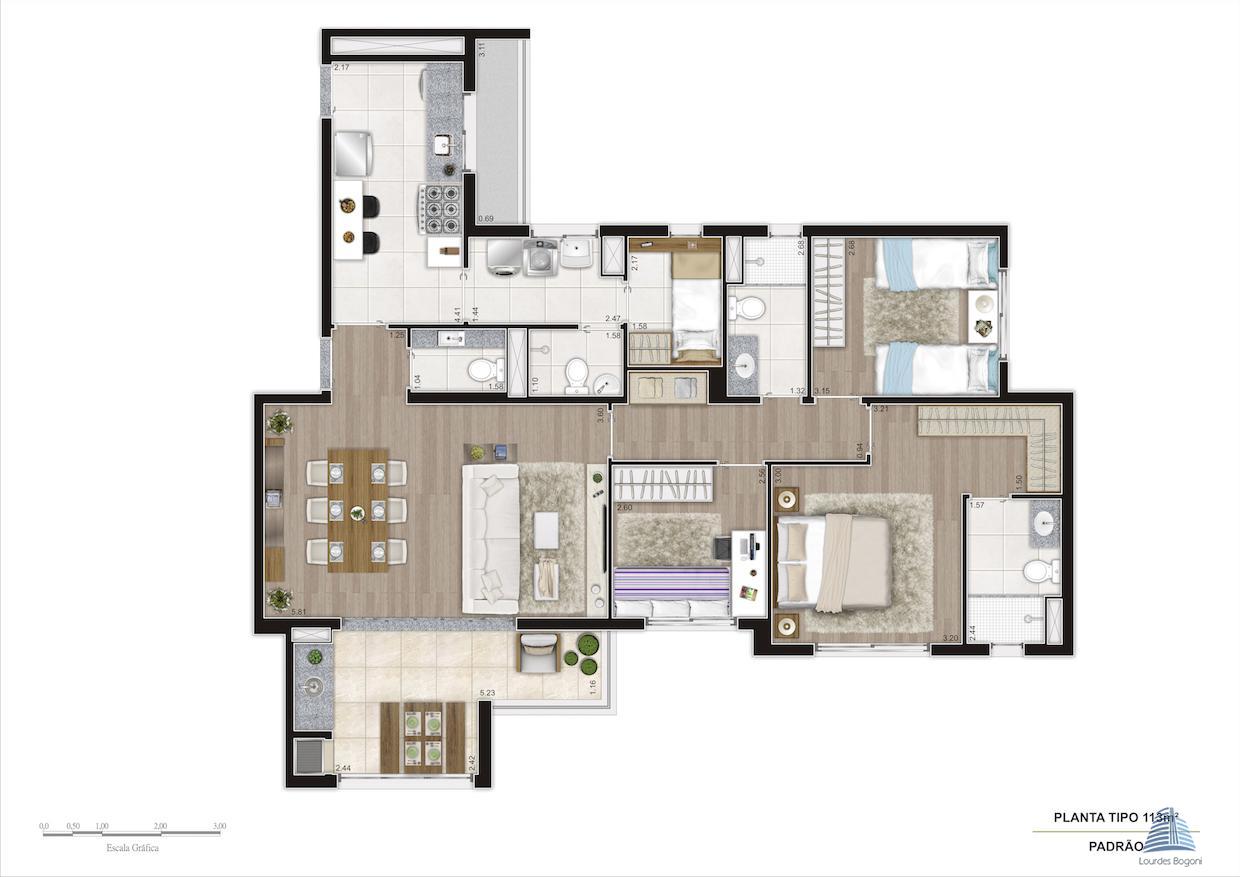 Apartamento à venda com 3 quartos, 113m² - Foto 5