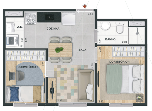 Apartamento à venda com 2 quartos, 34m² - Foto 29