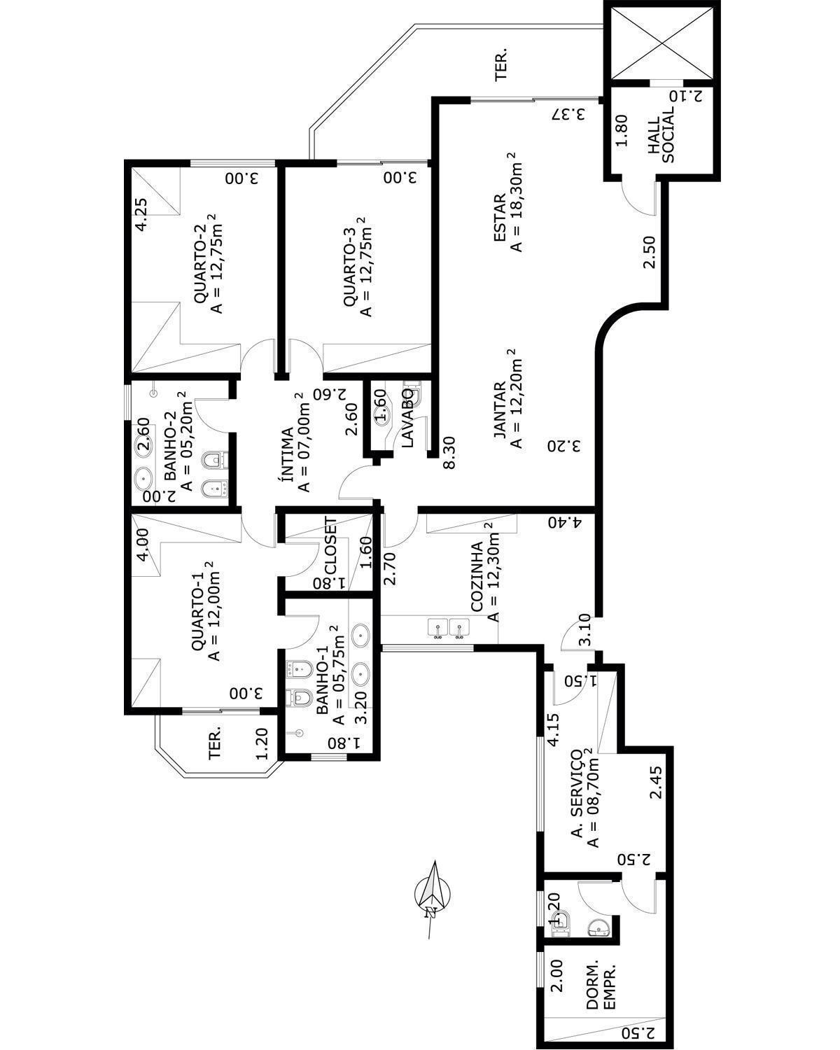 Apartamento à venda com 3 quartos, 151m² - Foto 3