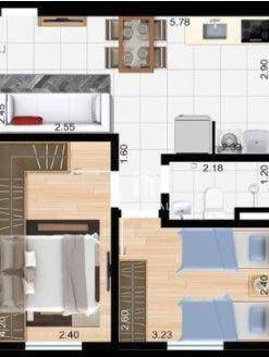 Apartamento à venda com 2 quartos, 44m² - Foto 2