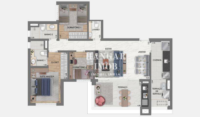 Apartamento à venda com 4 quartos, 130m² - Foto 59