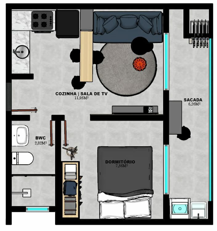 Apartamento à venda com 2 quartos, 47m² - Foto 11