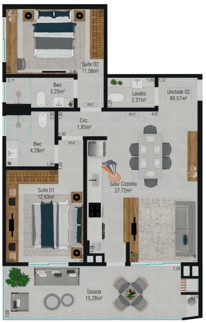 Apartamento à venda com 2 quartos, 89m² - Foto 24