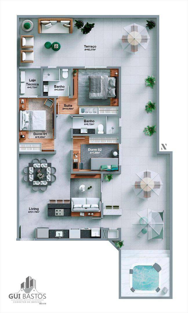 Apartamento à venda com 2 quartos, 80m² - Foto 10