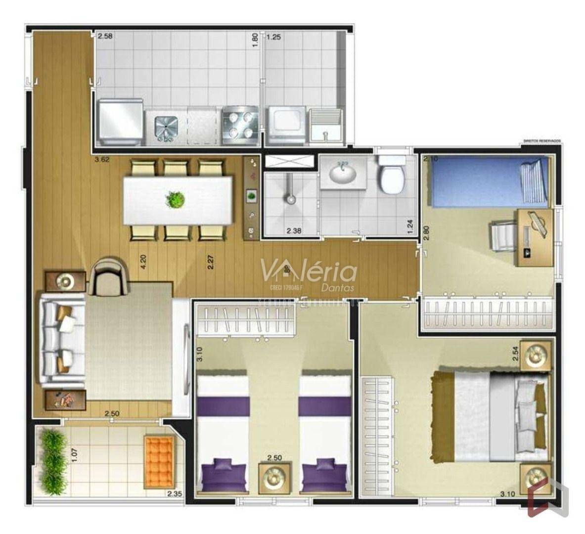 Casa à venda com 3 quartos, 62m² - Foto 2