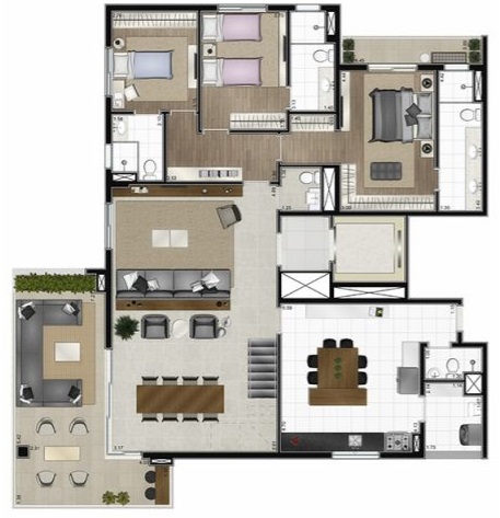 Apartamento à venda com 3 quartos, 310m² - Foto 2