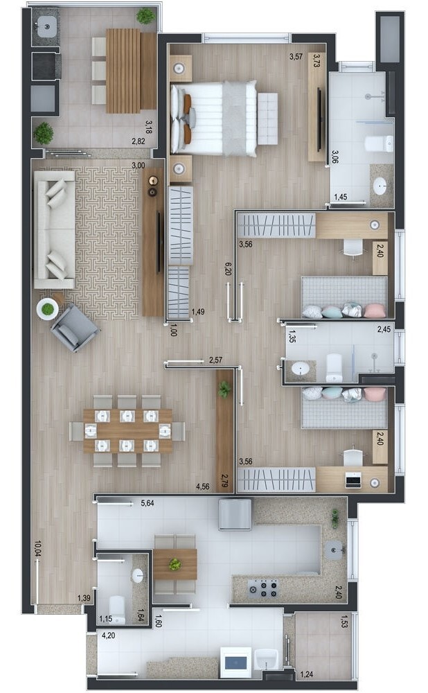 Apartamento à venda com 3 quartos, 11953m² - Foto 10