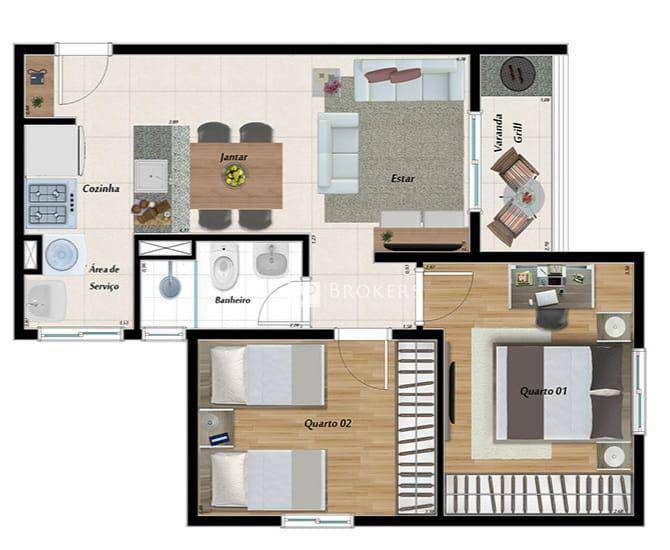 Apartamento à venda com 2 quartos, 52m² - Foto 24