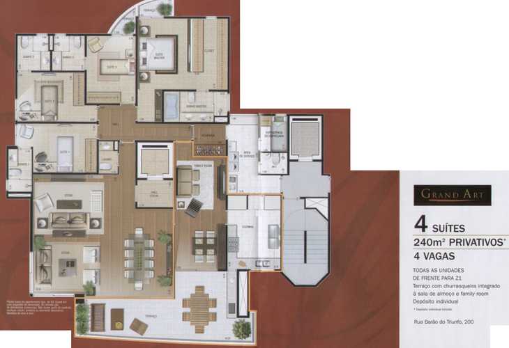 Apartamento à venda com 4 quartos, 240m² - Foto 3