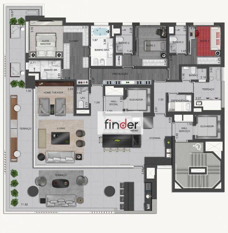 Apartamento à venda com 3 quartos, 248m² - Foto 18