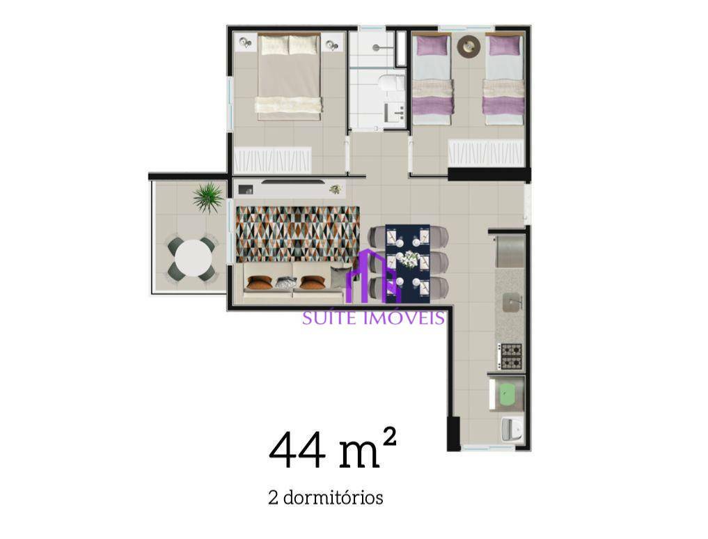 Apartamento à venda com 1 quarto, 35m² - Foto 4