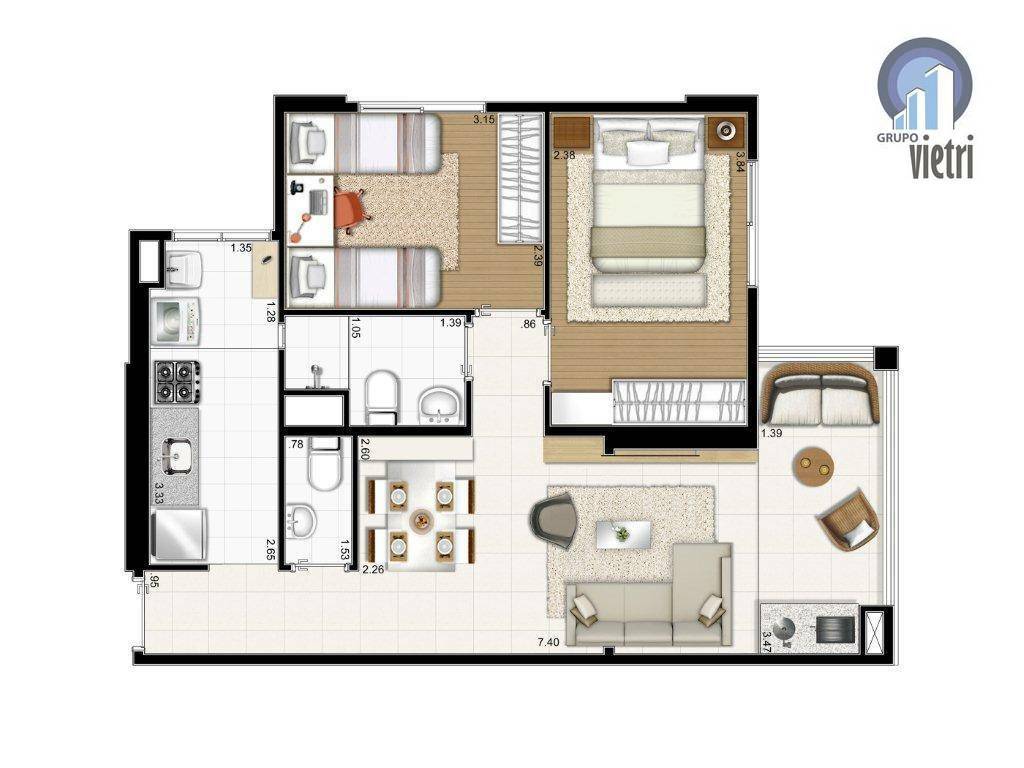 Apartamento à venda com 2 quartos, 78m² - Foto 24