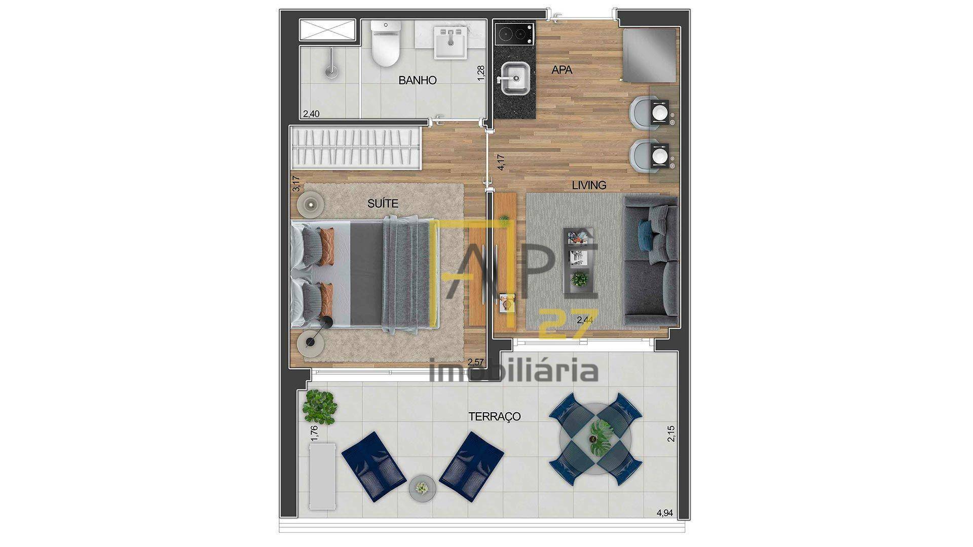 Apartamento à venda com 1 quarto, 24m² - Foto 26
