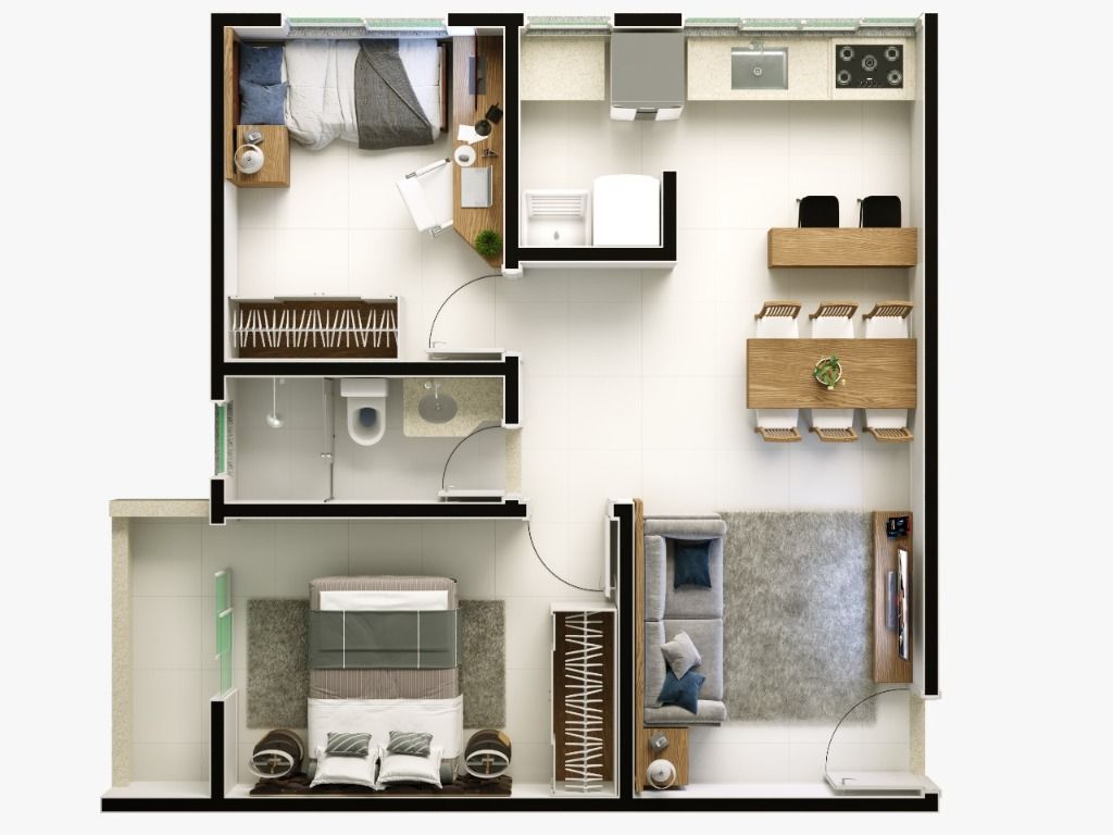 Apartamento à venda com 2 quartos, 50m² - Foto 3