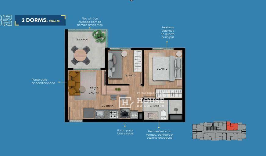 Apartamento à venda com 2 quartos, 38m² - Foto 10