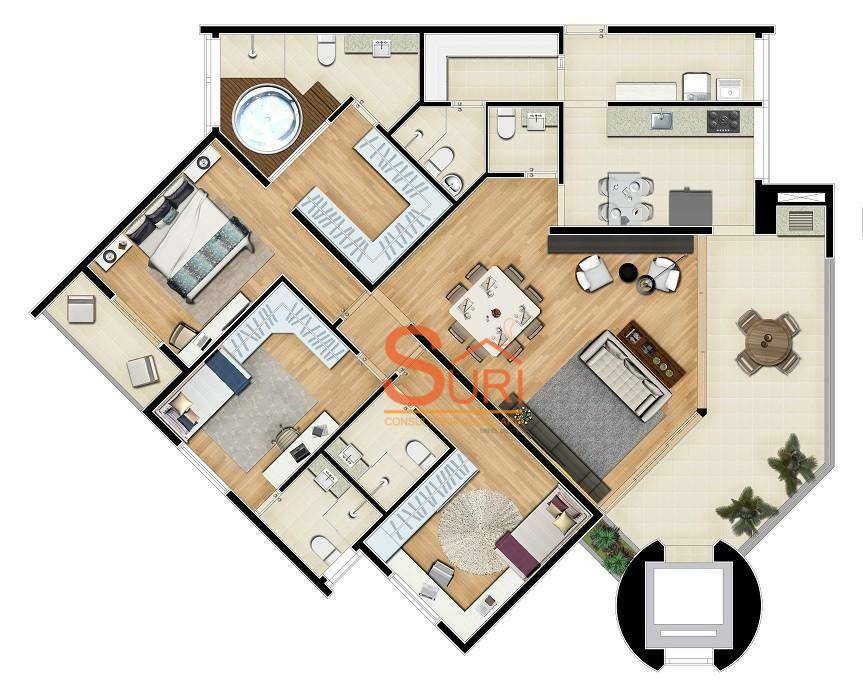 Apartamento à venda com 3 quartos, 160m² - Foto 35