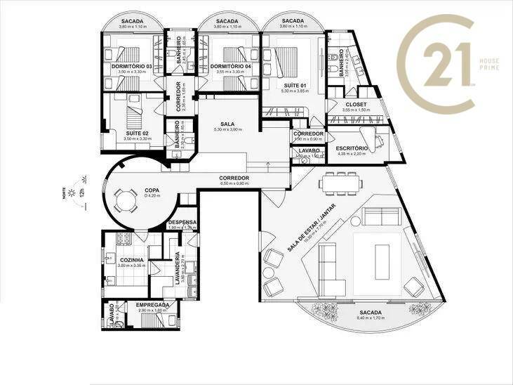 Apartamento à venda com 4 quartos, 287m² - Foto 21