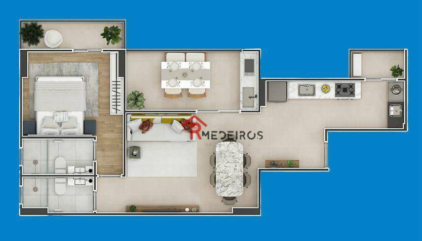 Apartamento à venda com 1 quarto, 65m² - Foto 6