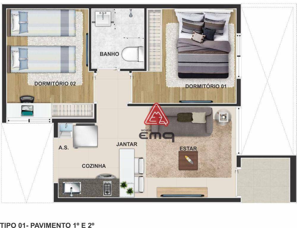 Apartamento à venda com 2 quartos, 34m² - Foto 31