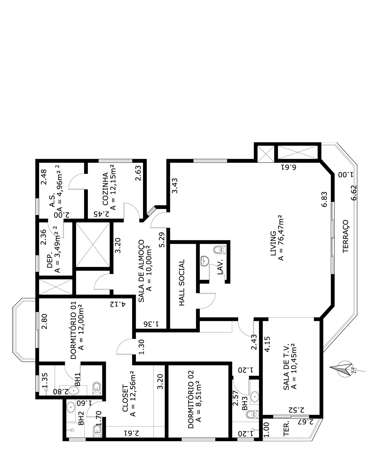 Apartamento à venda com 4 quartos, 160m² - Foto 2